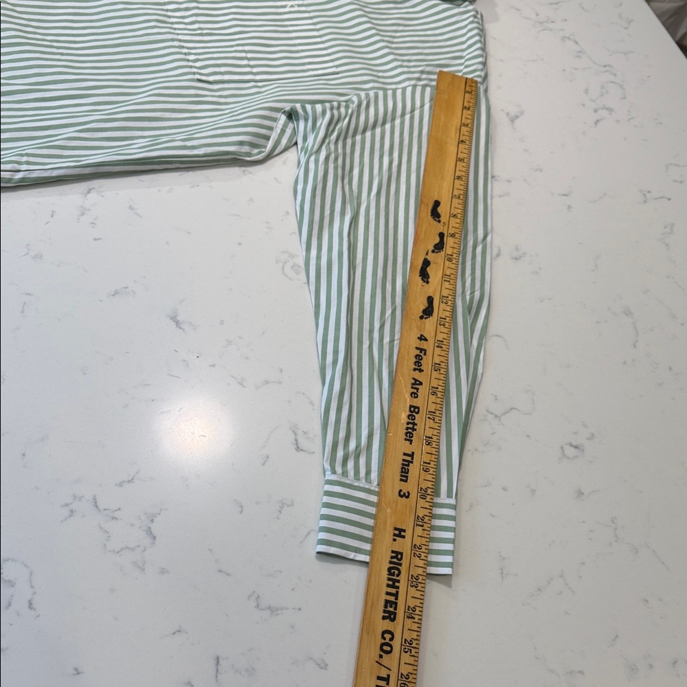 Calvin Klein Jeans women’s green Striped Shirt size M - Picture 8 of 11
